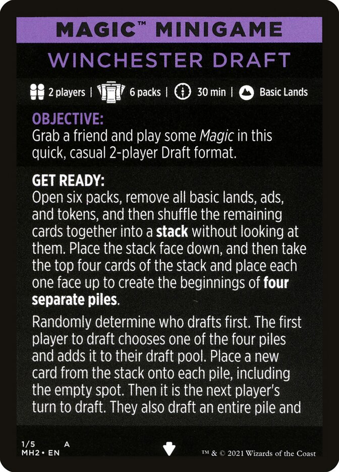 Winchester Draft (Magic Minigame) [Modern Horizons 2 Minigame] | Gamer Loot