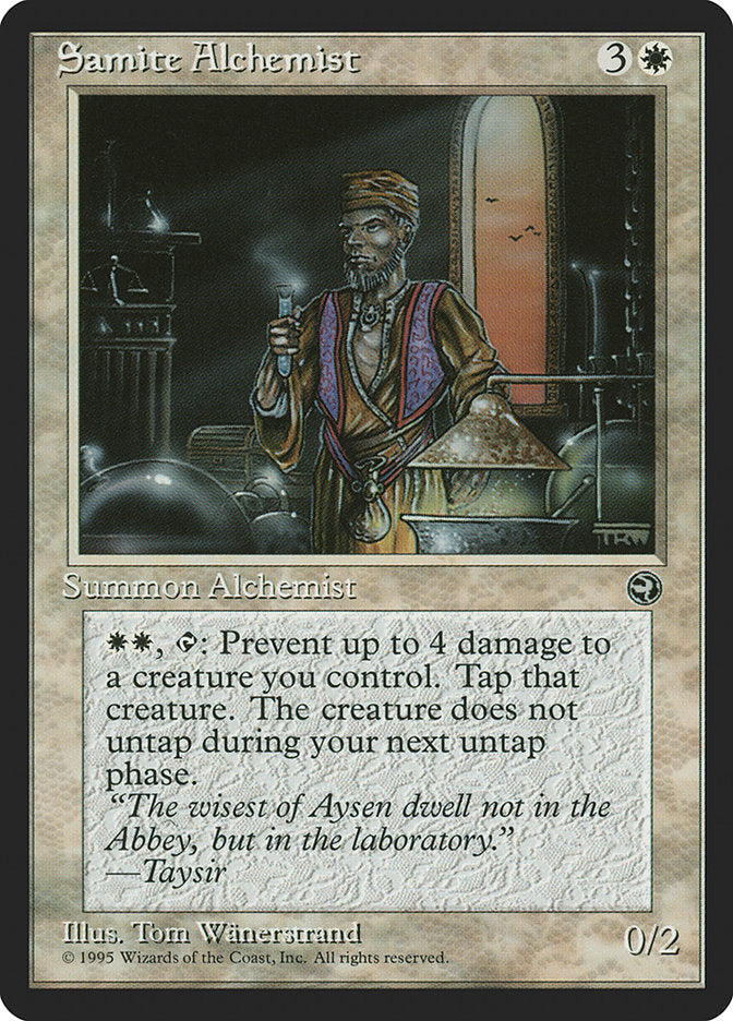 Samite Alchemist (Taysir Flavor Text) [Homelands] | Gamer Loot