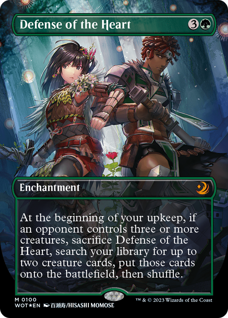 Defense of the Heart (Anime Borderless) (Confetti Foil) [Wilds of Eldraine: Enchanting Tales] | Gamer Loot