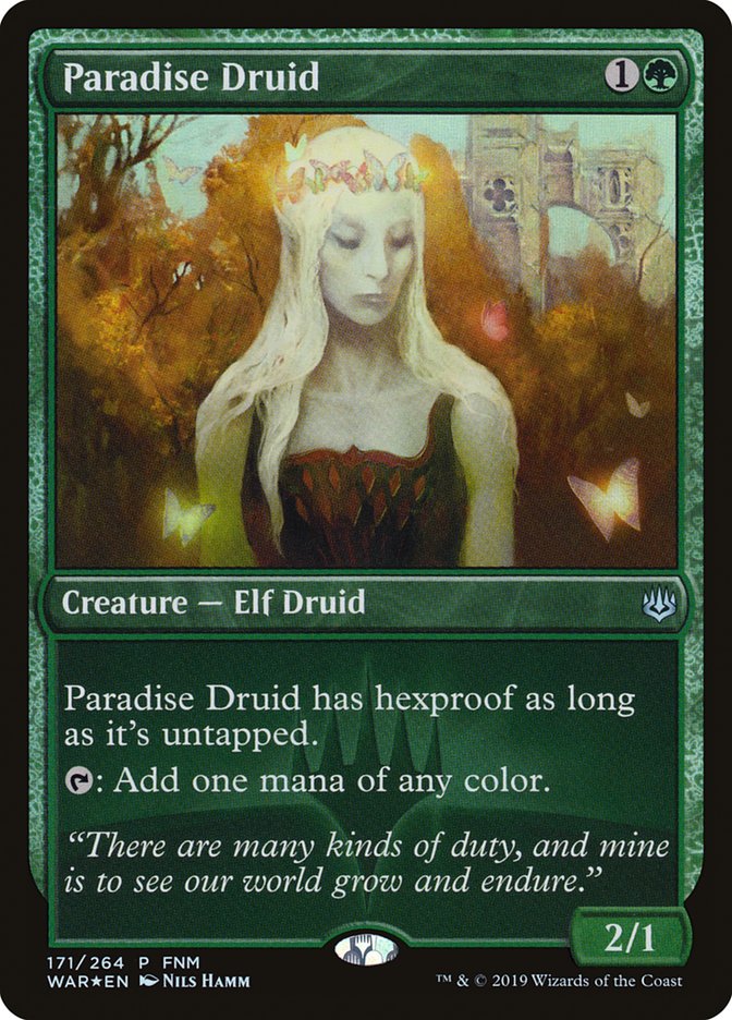 Paradise Druid (FNM) [War of the Spark Promos] | Gamer Loot