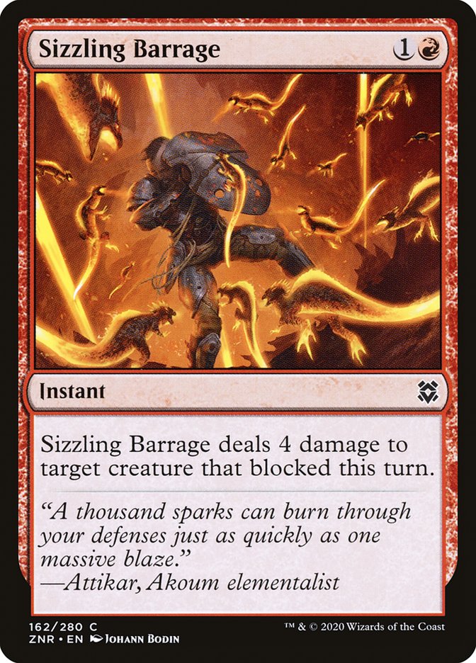 Sizzling Barrage [Zendikar Rising] | Gamer Loot