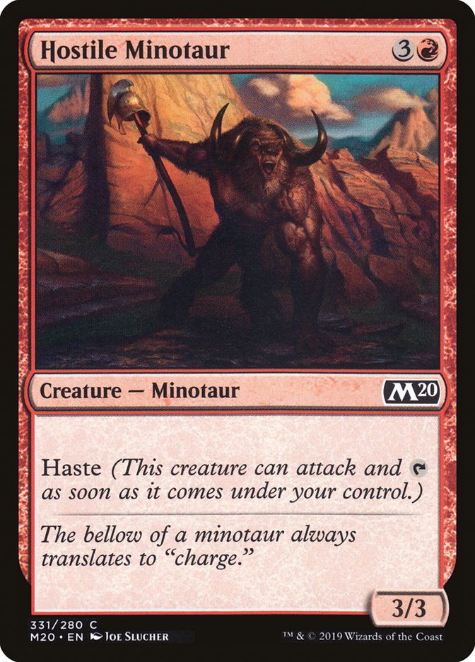 Hostile Minotaur [Core Set 2020] | Gamer Loot