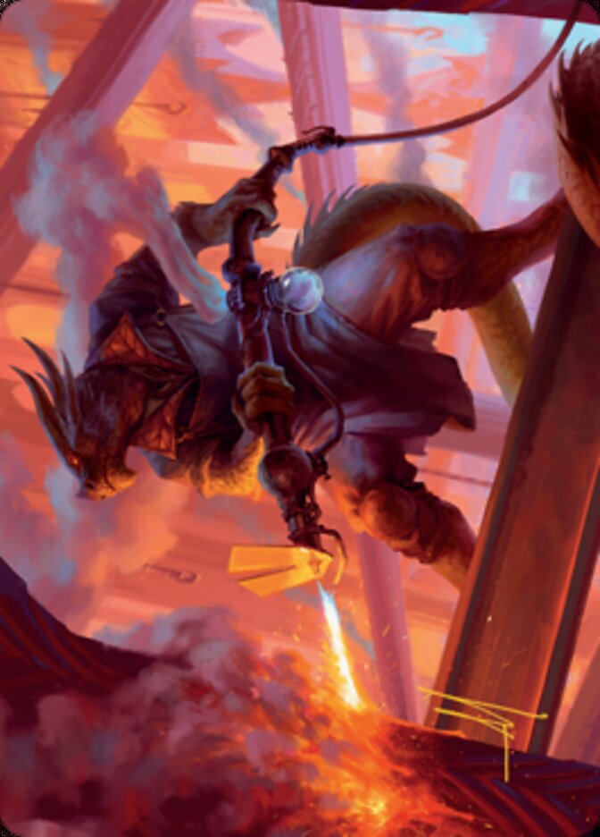 Plasma Jockey Art Card (Gold-Stamped Signature) [Streets of New Capenna Art Series] | Gamer Loot