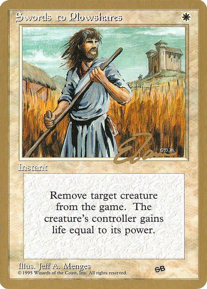 Swords to Plowshares (Eric Tam) (SB) [Pro Tour Collector Set] | Gamer Loot