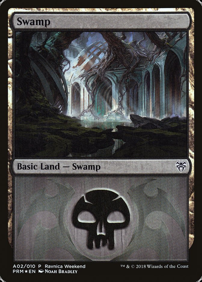 Swamp (A02) [Guilds of Ravnica Ravnica Weekend] | Gamer Loot