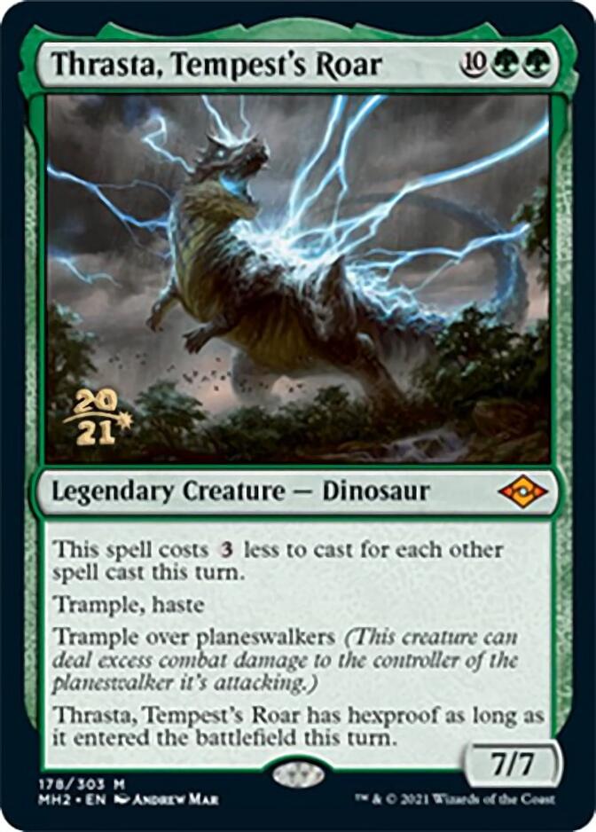 Thrasta, Tempest's Roar [Modern Horizons 2 Prerelease Promos] | Gamer Loot