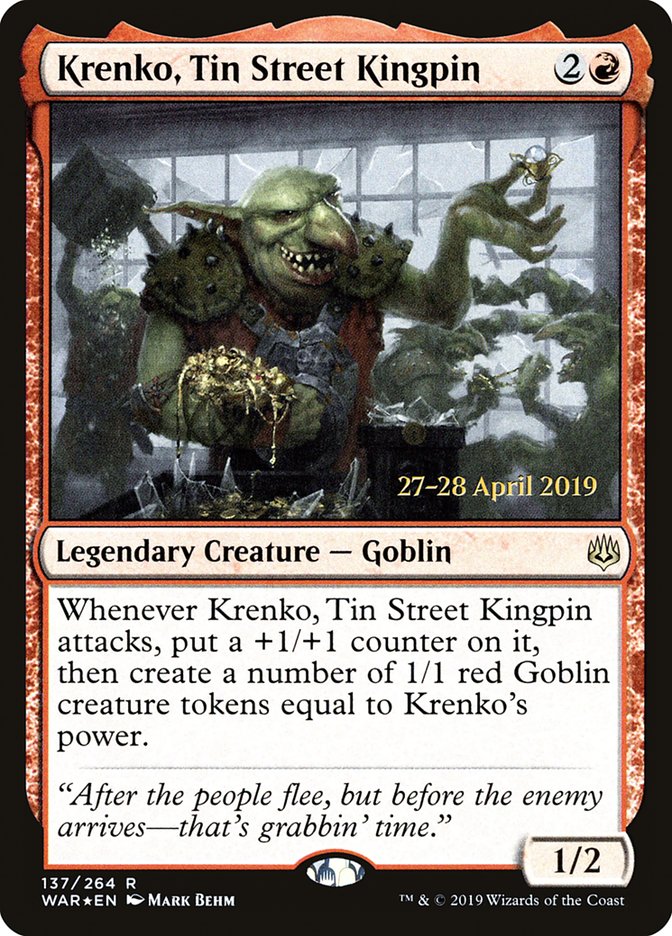 Krenko, Tin Street Kingpin  [War of the Spark Prerelease Promos] | Gamer Loot