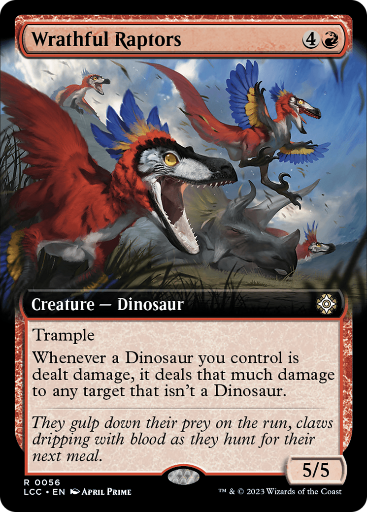 Wrathful Raptors (Extended Art) [The Lost Caverns of Ixalan Commander] | Gamer Loot