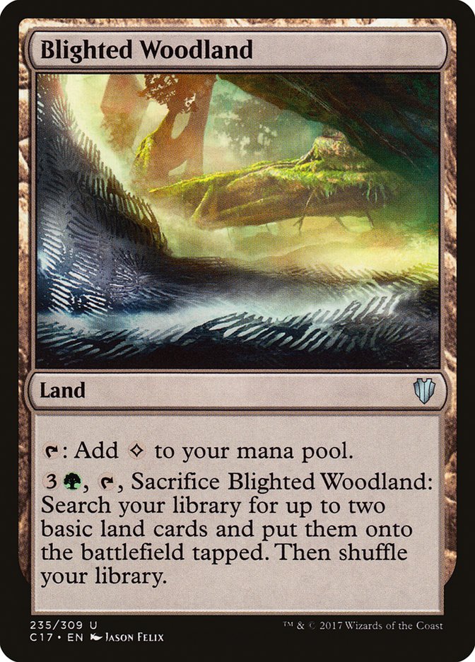 Blighted Woodland [Commander 2017] | Gamer Loot