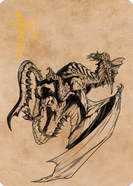 Ancient Silver Dragon Art Card (47) (Gold-Stamped Signature) [Commander Legends: Battle for Baldur's Gate Art Series] | Gamer Loot