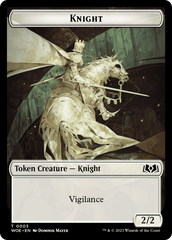 Knight // Food (0010) Double-Sided Token [Wilds of Eldraine Tokens] | Gamer Loot