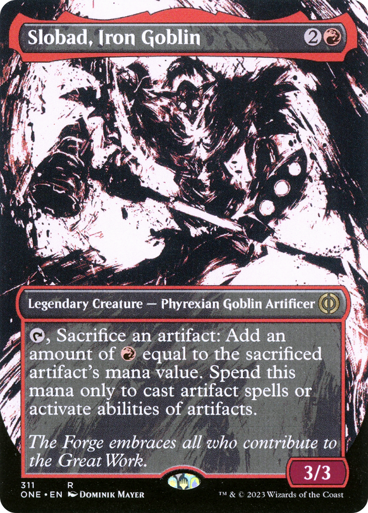 Slobad, Iron Goblin (Borderless Ichor) [Phyrexia: All Will Be One] | Gamer Loot