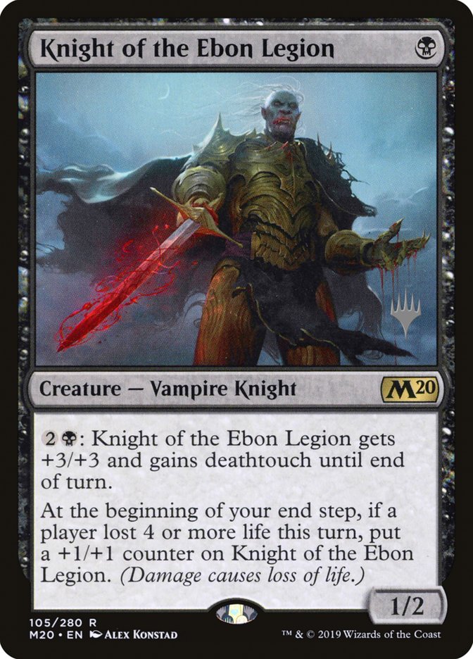 Knight of the Ebon Legion (Promo Pack) [Core Set 2020 Promos] | Gamer Loot