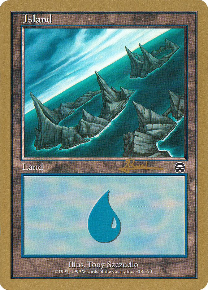 Island (ar338) (Antoine Ruel) [World Championship Decks 2001] | Gamer Loot