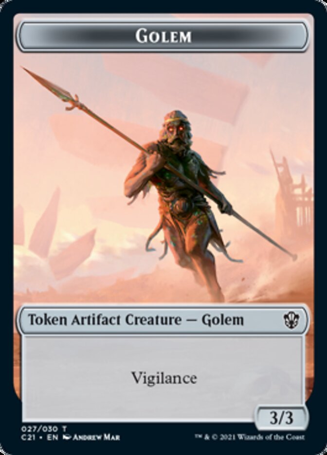 Golem (027) // Thopter Token [Commander 2021 Tokens] | Gamer Loot