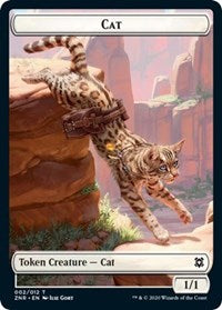Cat // Copy Double-sided Token [Zendikar Rising Tokens] | Gamer Loot