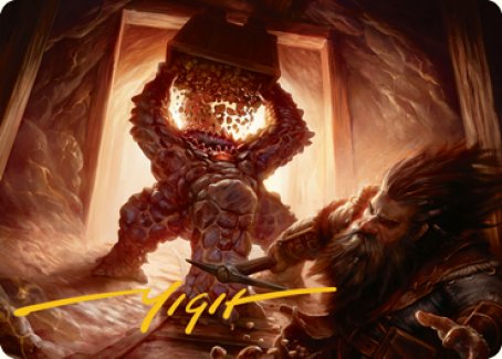 Xorn Art Card (Gold-Stamped Signature) [Dungeons & Dragons: Adventures in the Forgotten Realms Art Series] | Gamer Loot