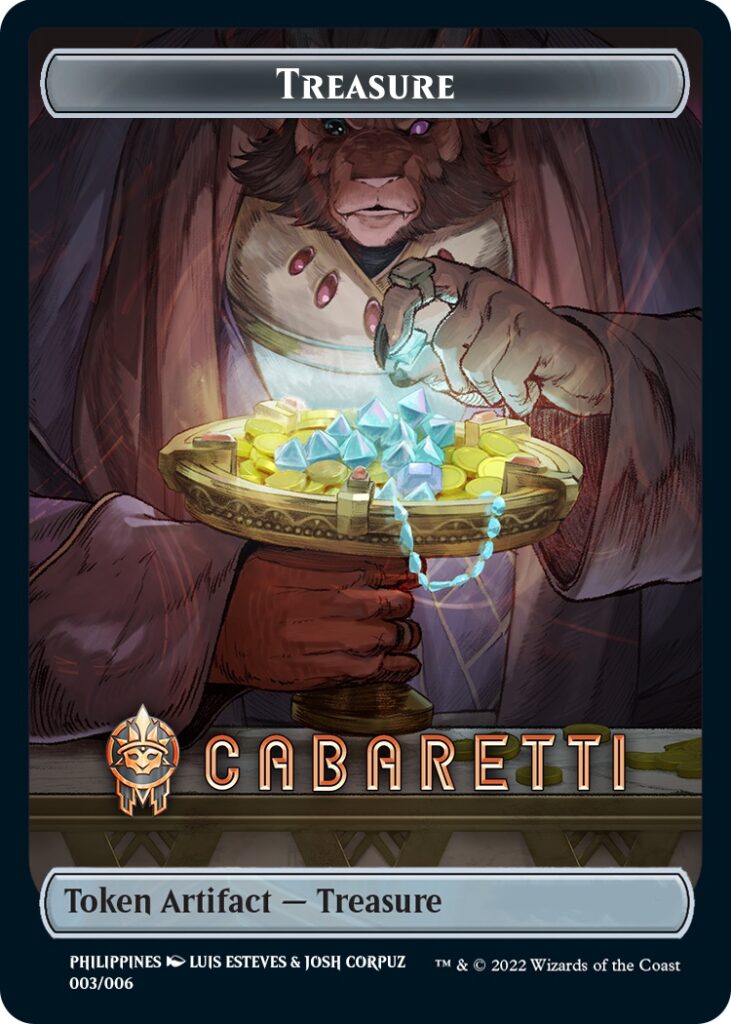 Treasure Token (Cabaretti) (Southeast Asia Artists) [Streets of New Capenna Tokens] | Gamer Loot