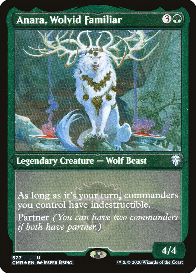 Anara, Wolvid Familiar (Etched) [Commander Legends] | Gamer Loot