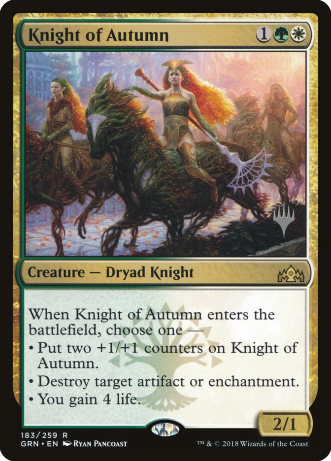 Knight of Autumn (Promo Pack) [Guilds of Ravnica Promos] | Gamer Loot