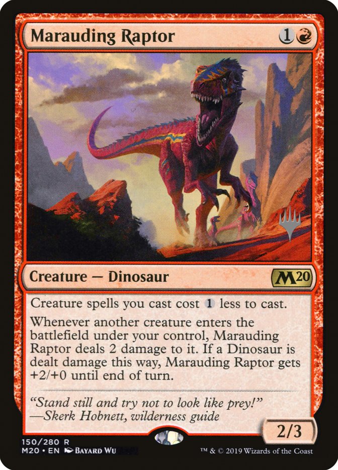 Marauding Raptor (Promo Pack) [Core Set 2020 Promos] | Gamer Loot