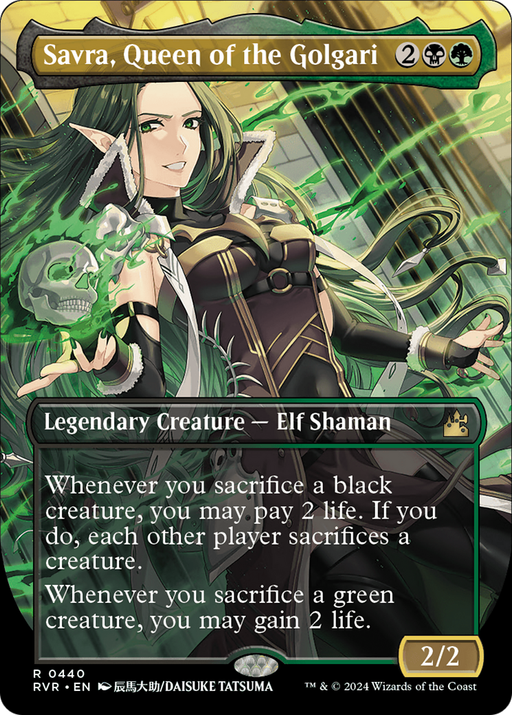Savra, Queen of the Golgari (Anime Borderless) [Ravnica Remastered] | Gamer Loot