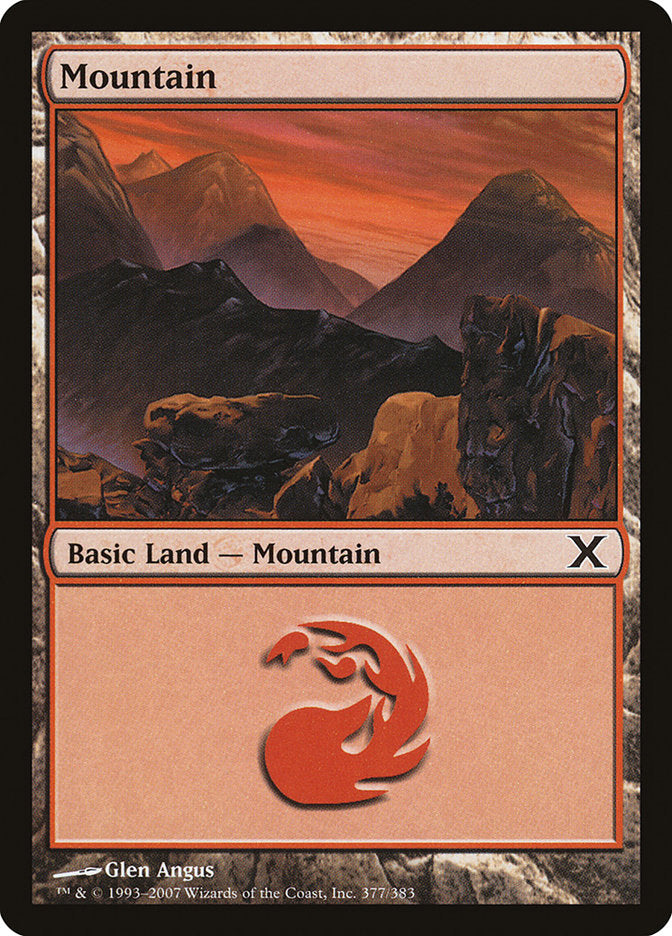 Mountain (377) [Tenth Edition] | Gamer Loot