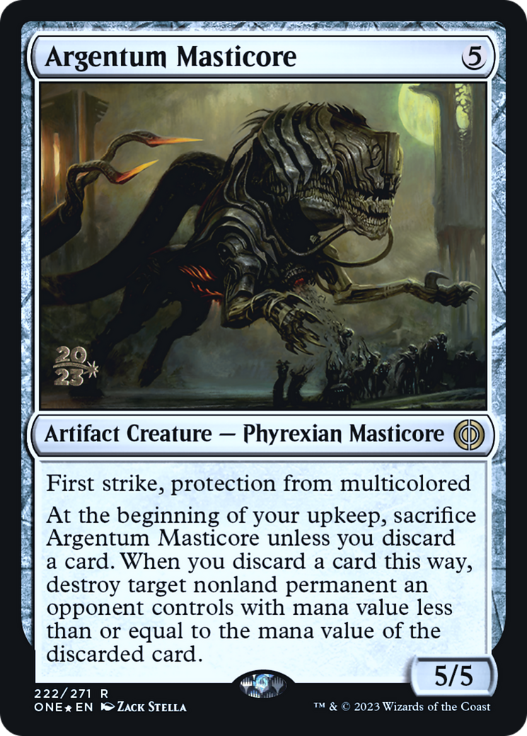 Argentum Masticore [Phyrexia: All Will Be One Prerelease Promos] | Gamer Loot