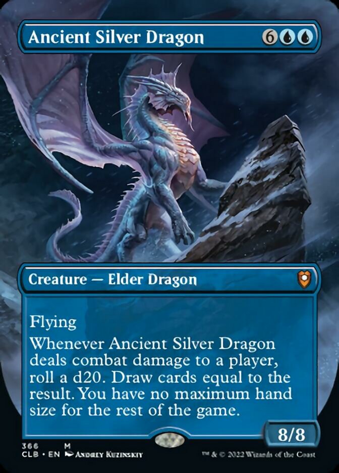 Ancient Silver Dragon (Borderless Alternate Art) [Commander Legends: Battle for Baldur's Gate] | Gamer Loot