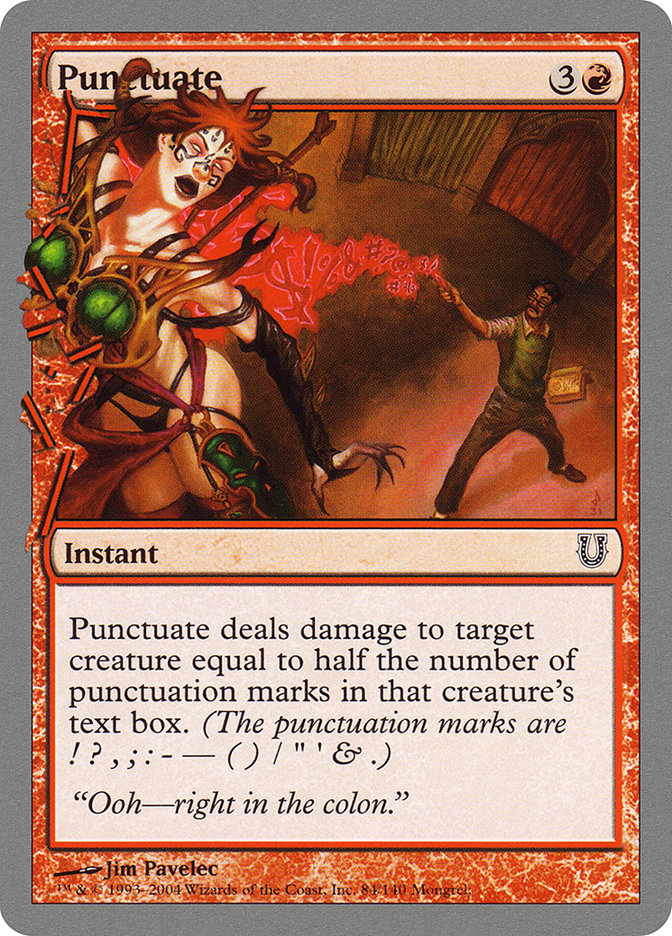 Punctuate [Unhinged] | Gamer Loot