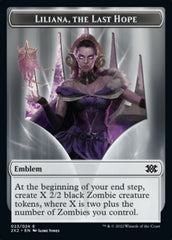 Liliana, the Last Hope Emblem // Spirit Double-sided Token [Double Masters 2022 Tokens] | Gamer Loot