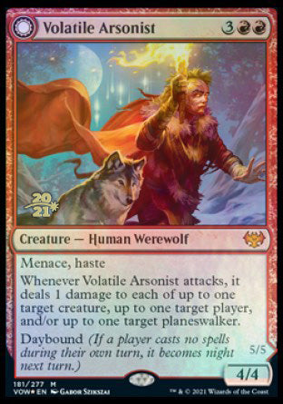 Volatile Arsonist // Dire-Strain Anarchist [Innistrad: Crimson Vow Prerelease Promos] | Gamer Loot