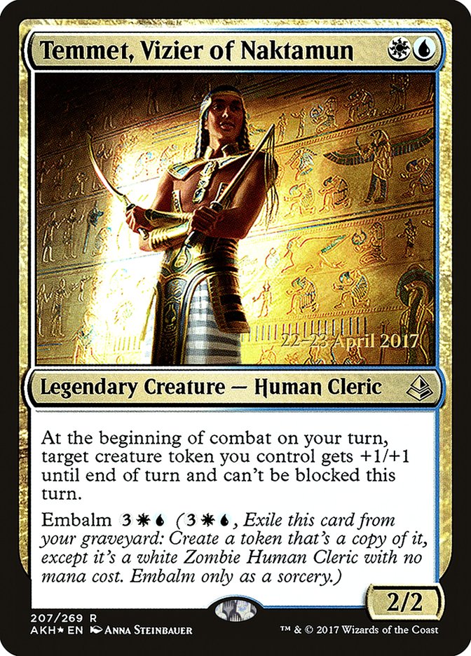 Temmet, Vizier of Naktamun  [Amonkhet Prerelease Promos] | Gamer Loot