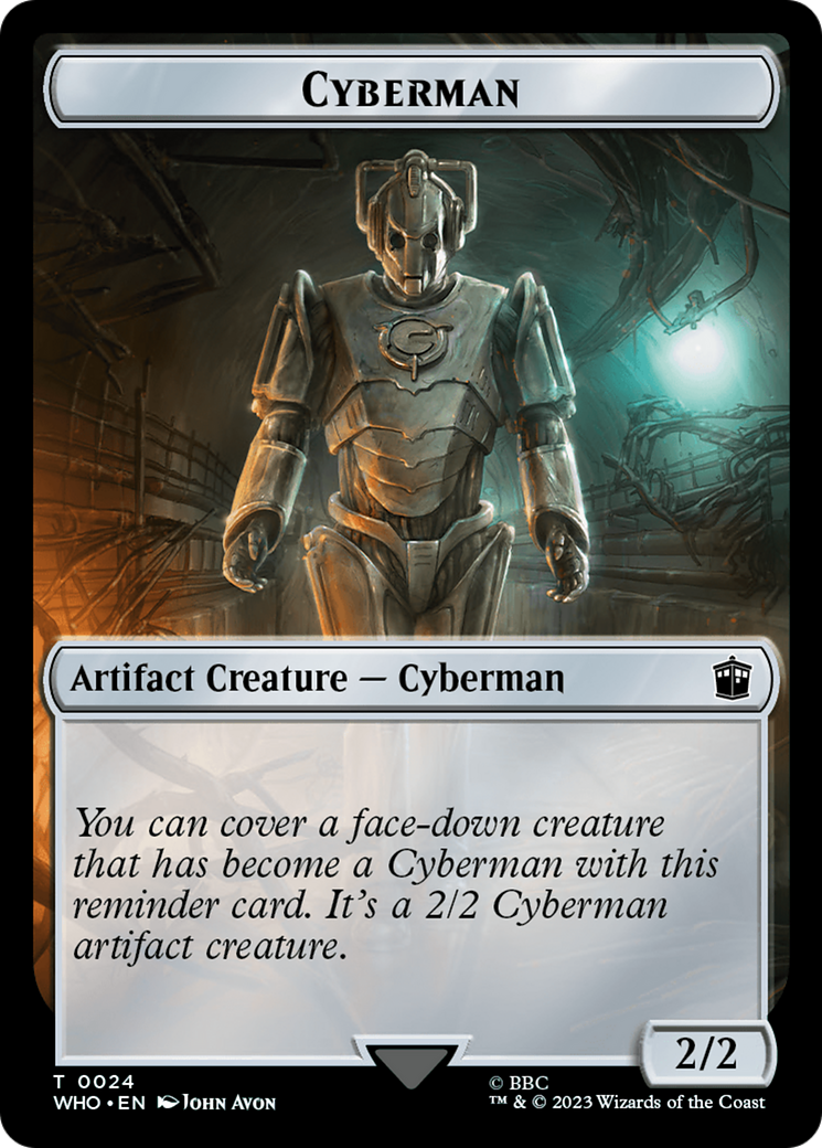 Soldier // Cyberman Double-Sided Token [Doctor Who Tokens] | Gamer Loot