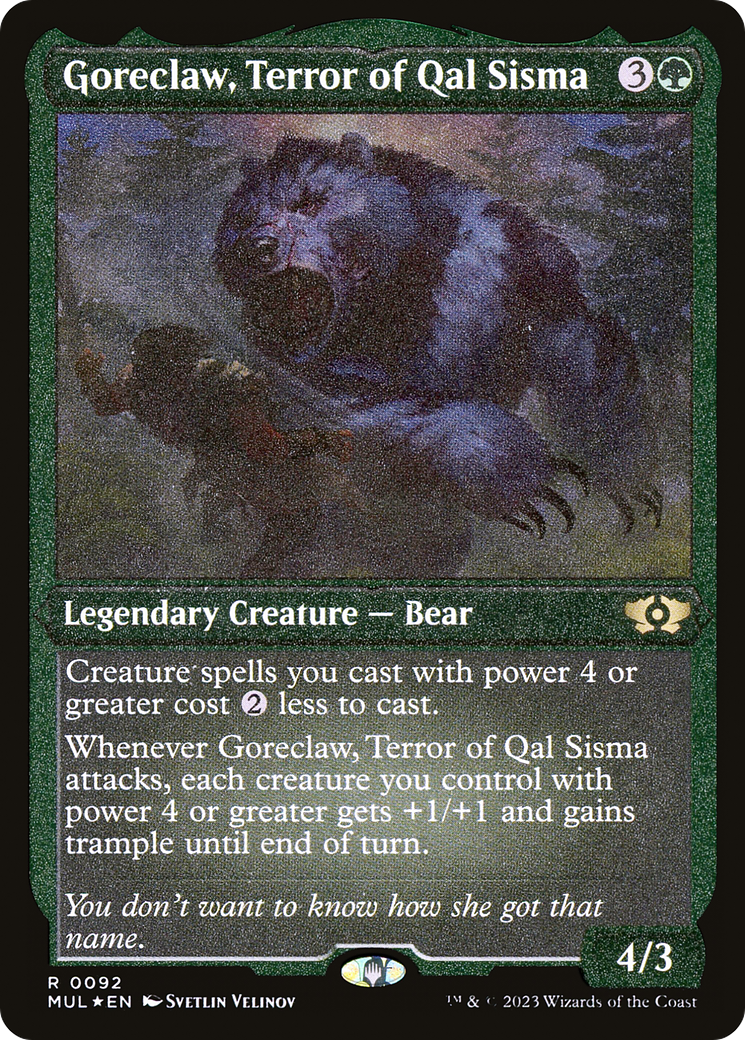 Goreclaw, Terror of Qal Sisma (Foil Etched) [Multiverse Legends] | Gamer Loot