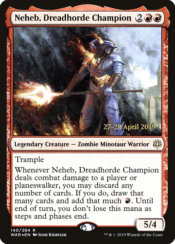 Neheb, Dreadhorde Champion  [War of the Spark Prerelease Promos] | Gamer Loot