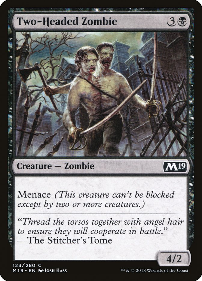 Two-Headed Zombie [Core Set 2019] | Gamer Loot