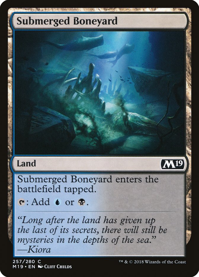 Submerged Boneyard [Core Set 2019] | Gamer Loot