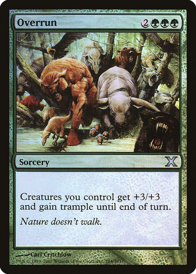 Overrun (Premium Foil) [Tenth Edition] | Gamer Loot