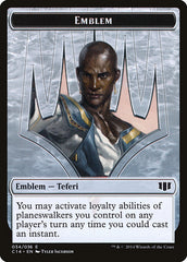 Teferi, Temporal Archmage Emblem // Zombie (011/036) Double-sided Token [Commander 2014 Tokens] | Gamer Loot