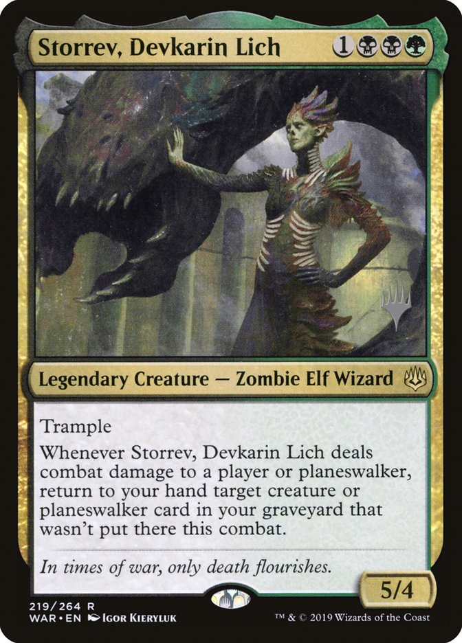 Storrev, Devkarin Lich (Promo Pack) [War of the Spark Promos] | Gamer Loot