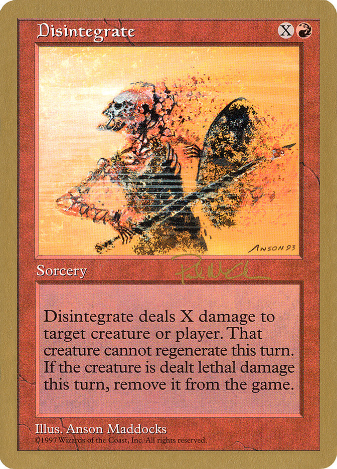 Disintegrate (Paul McCabe) [World Championship Decks 1997] | Gamer Loot