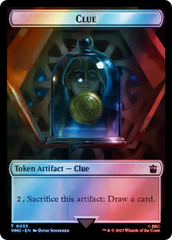 Copy // Clue (0055) Double-Sided Token (Surge Foil) [Doctor Who Tokens] | Gamer Loot