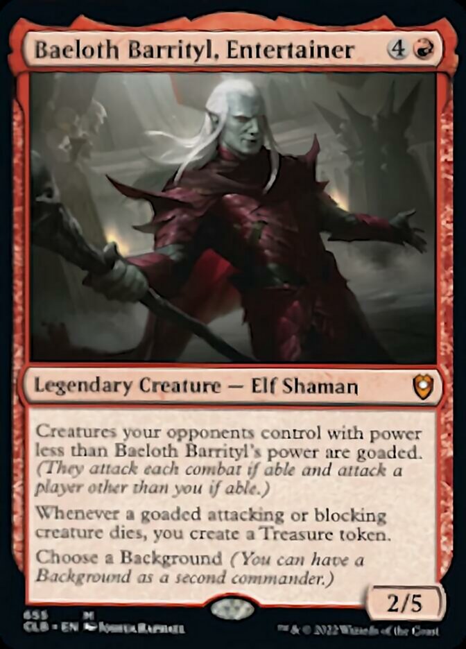 Baeloth Barrityl, Entertainer [Commander Legends: Battle for Baldur's Gate] | Gamer Loot