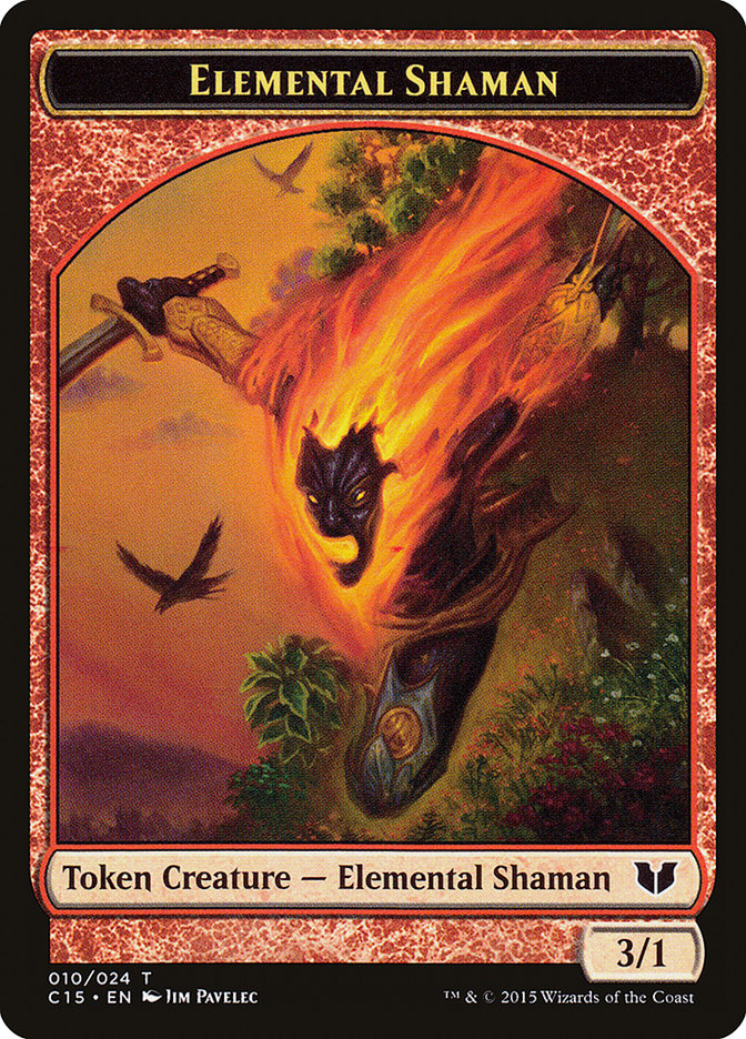 Knight (004) // Elemental Shaman Double-Sided Token [Commander 2015 Tokens] | Gamer Loot