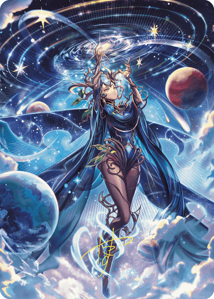 Omniscience Anime Art Card (Gold-Stamped Signature) [Wilds of Eldraine Art Series] | Gamer Loot