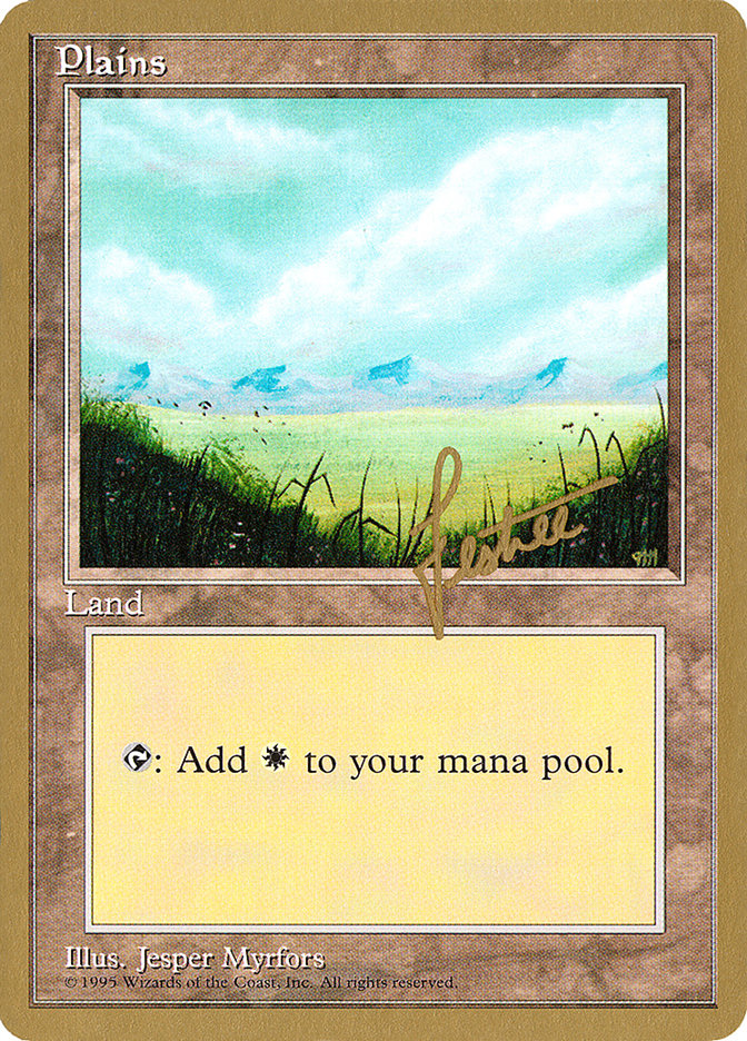 Plains (bl366) (Bertrand Lestree) [Pro Tour Collector Set] | Gamer Loot