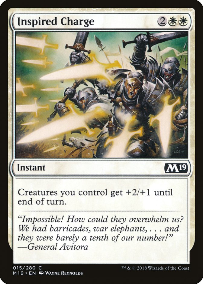 Inspired Charge [Core Set 2019] | Gamer Loot