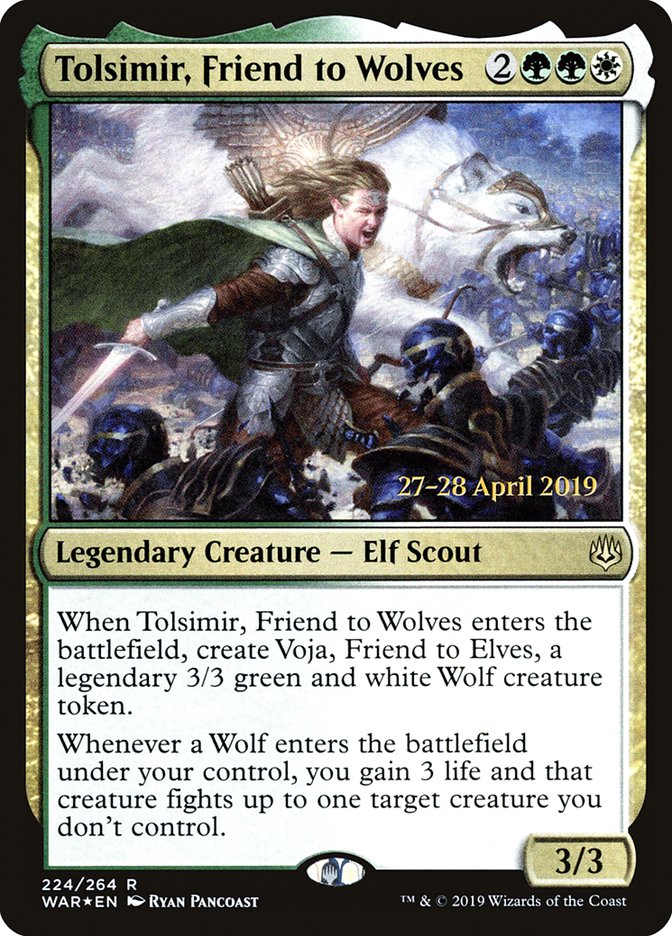 Tolsimir, Friend to Wolves  [War of the Spark Prerelease Promos] | Gamer Loot