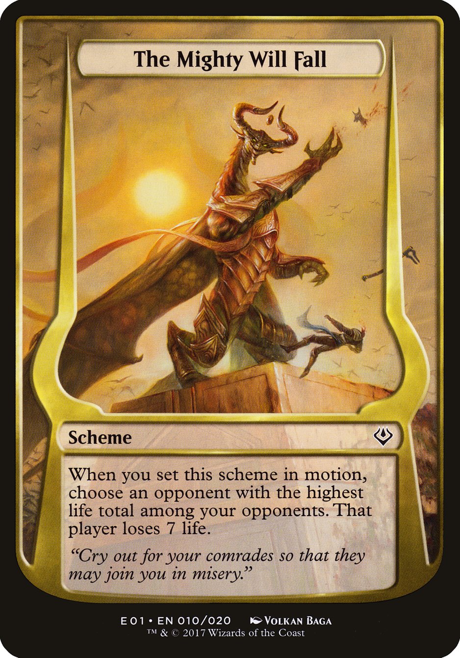 The Mighty Will Fall (Schemes) [Archenemy: Nicol Bolas Schemes] | Gamer Loot